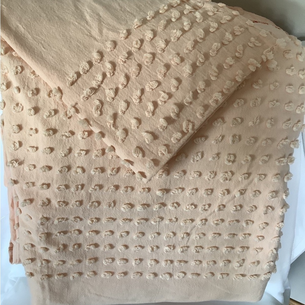 Vintage Twin size Chennile Duvet Cover/Bedspread and Sham